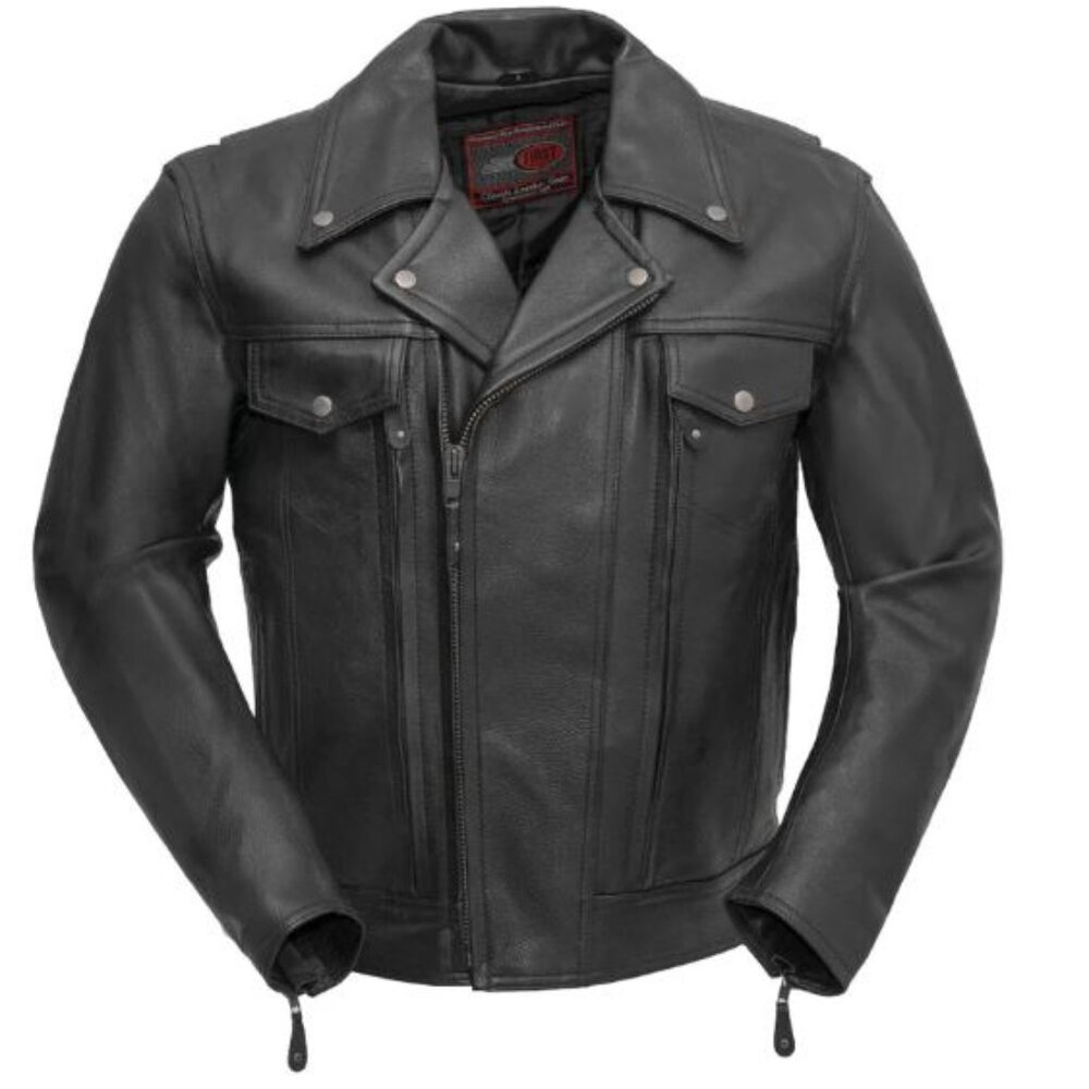 First Classics Mastermind Motorcycle Leather Jack… - image 1